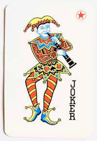 Joker card, late 20th century. Photographed by Julia Madajczak.