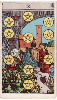 Tarot card: 10 of Pentacles