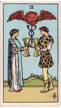Tarot card: 2 of Cups