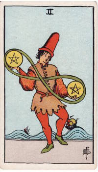 Tarot card: 2 of Pentacles