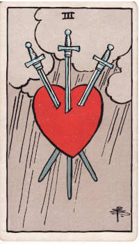 Tarot card: 3 of Swords