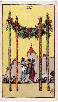 Tarot card: 4 of Wands
