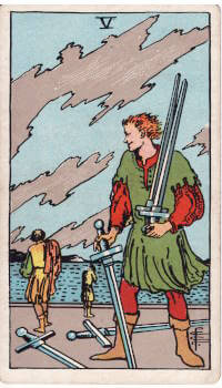 Tarot card: 5 of Swords