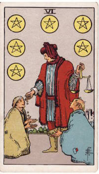 Tarot card: 6 of Pentacles
