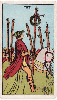 Tarot card: 6 of Wands