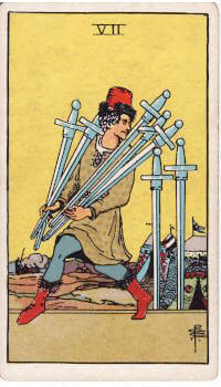 Tarot card: 7 of Swords