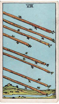 Tarot card: 8 of Wands