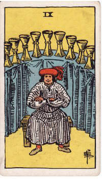 Tarot card: 9 of Cups