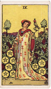 Tarot card: 9 of Pentacles