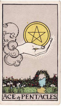 Tarot card: Ace of Pentacles