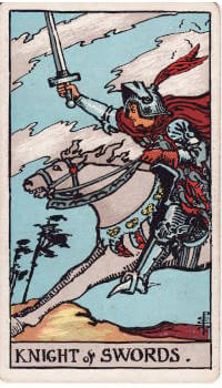 Tarot card: Knight of Swords
